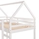 preview thumbnail 4 of 7, Wood Twin Size Loft Bed with Slide & Ladder, Solid Wood Loftbeds Frame with Safety Guardrail & Roof for Kids Teens Boys or Girls