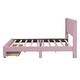 preview thumbnail 44 of 50, Pink Full Velvet Upholstered Bed with Large Storage Drawer - Chic & Functional