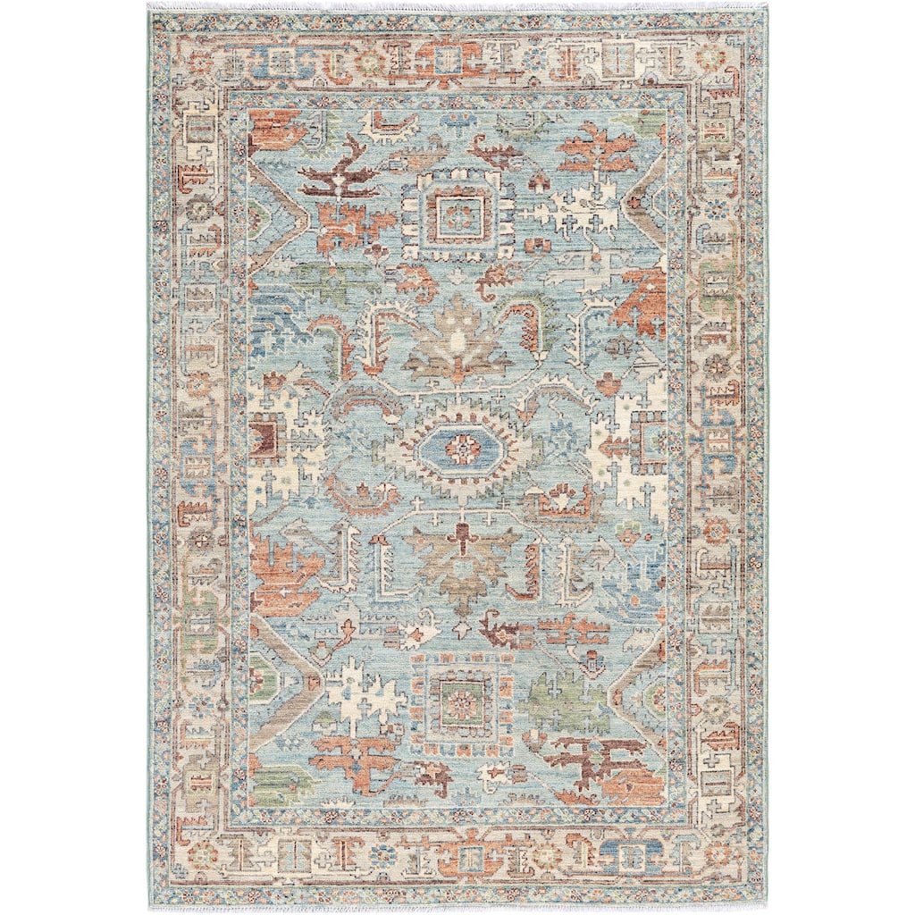 Serapi One-of-a-Kind Hand-Knotted Area Rug - Green - 4' 1" x 5' 10"