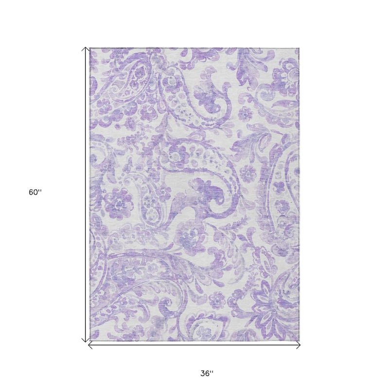 HomeRoots Paisley Transitional Rectangle Outdoor Rug