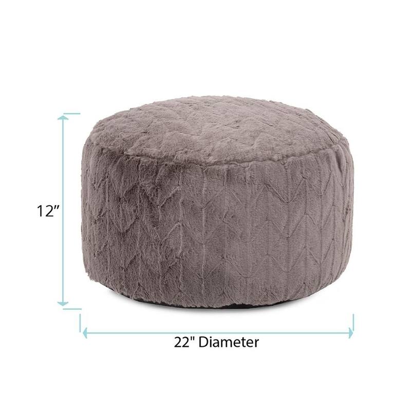 Allan Andrews Foot Pouf Angora Stone