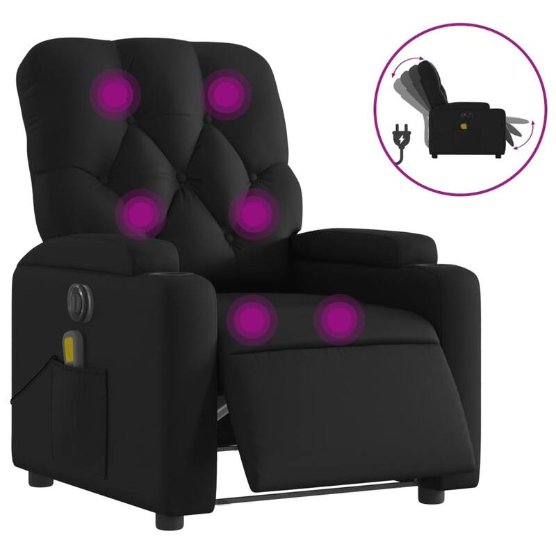 vidaXL Massage Recliner Chair Reclining Armchair for Elderly Faux Leather