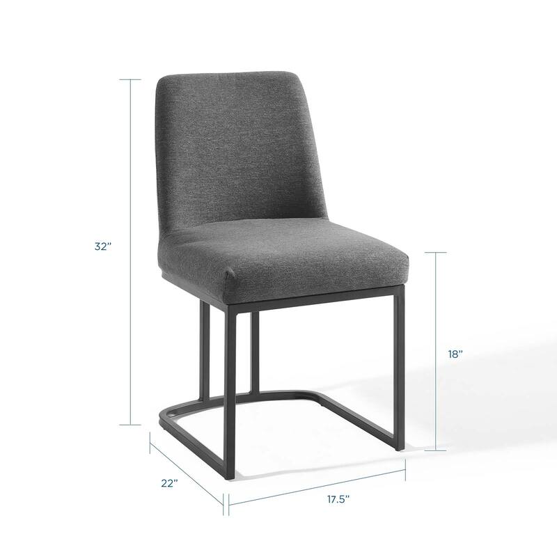 Porch & Den Shadow Hills Upholstered Sled Base Dining Chair