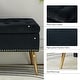 preview thumbnail 14 of 137, HULALA HOME Neptunus Modern 45.5" W Velvet Bedroom Storage Bench for End of Bed with Nailhead Trim