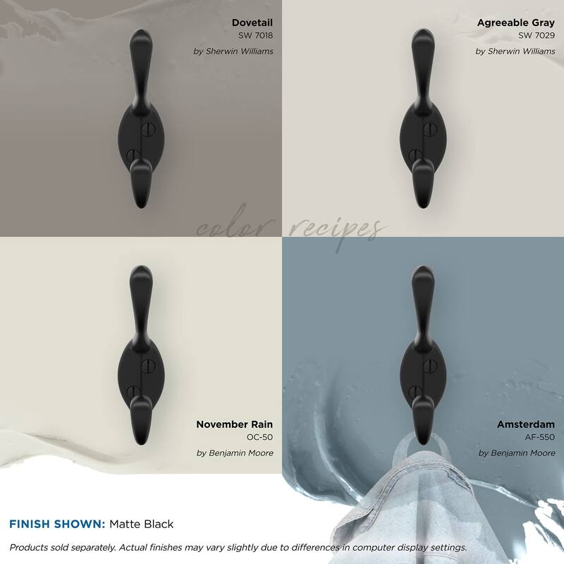 Amerock Noble Traditional Double Prong Decorative Wall Hook