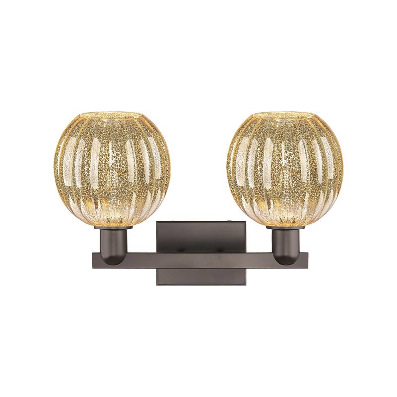 Innovations Lighting Downtown Urban - Preston - 2 Light 16" Globe Shade Bath Vanity Light