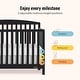 preview thumbnail 5 of 4, Dream On Me Odelle 5 in 1 Convertible Crib - Matte Black