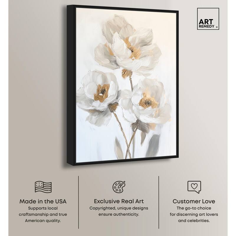 Silvered Flora II Canvas by Art Remedy