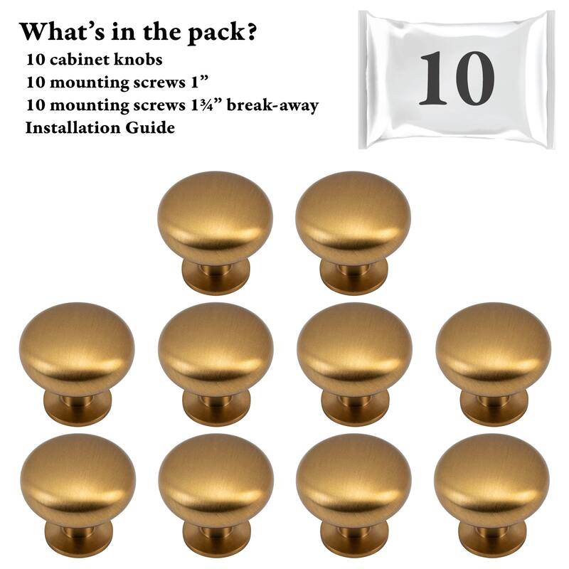 DesignPerfect DPA-R53K-10PACK Simplicity Pack of (10) 1-3/16" Diameter