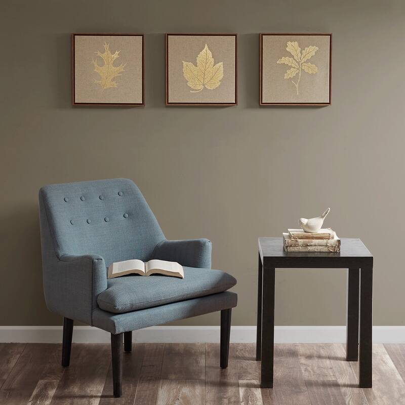 Madison Park Golden Harvest Gold Framed Canvas 3 Piece Set - Plastic - Brown