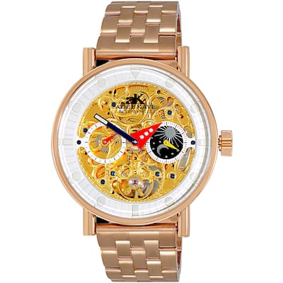Adee Kaye Men's Galactic Goldtone Dial Watch - AK2266-40_RG - 6 (36)
