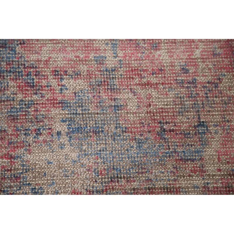 Abstract Modern Oriental Area Rug Handmade Wool Carpet - 7'9"x 9'8"