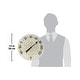 preview thumbnail 5 of 12, Blanc Fleur Outdoor Decorative Round 15 inch Wall Thermometer by Infinity Instruments - 15 x 1.38 x 15