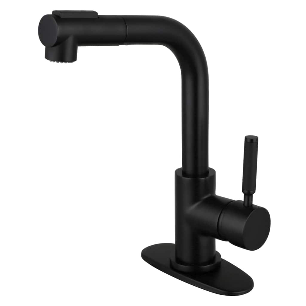 Kingston Brass Kaiser Single-Handle 1-or-3 Hole Deck Mount Pull-Out Sprayer Kitchen Faucet
