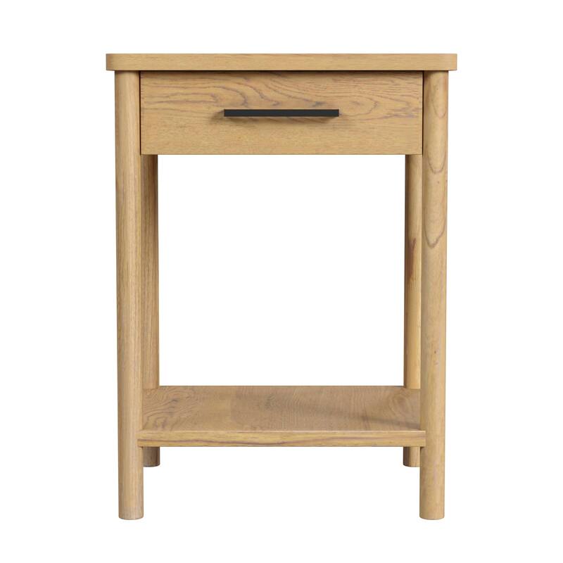 Lennon 1 Drawer Rounded Leg Wood Nightstand