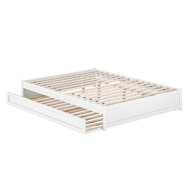 Barcelona Panel Platform Bed with Twin XL Trundle