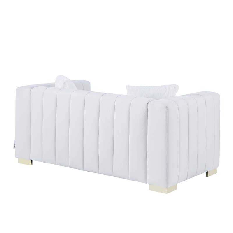 62.6" Velvet 2-Seater Sofa with Multi-Density Foam Cushions, Hydraulic Lift Mechanism