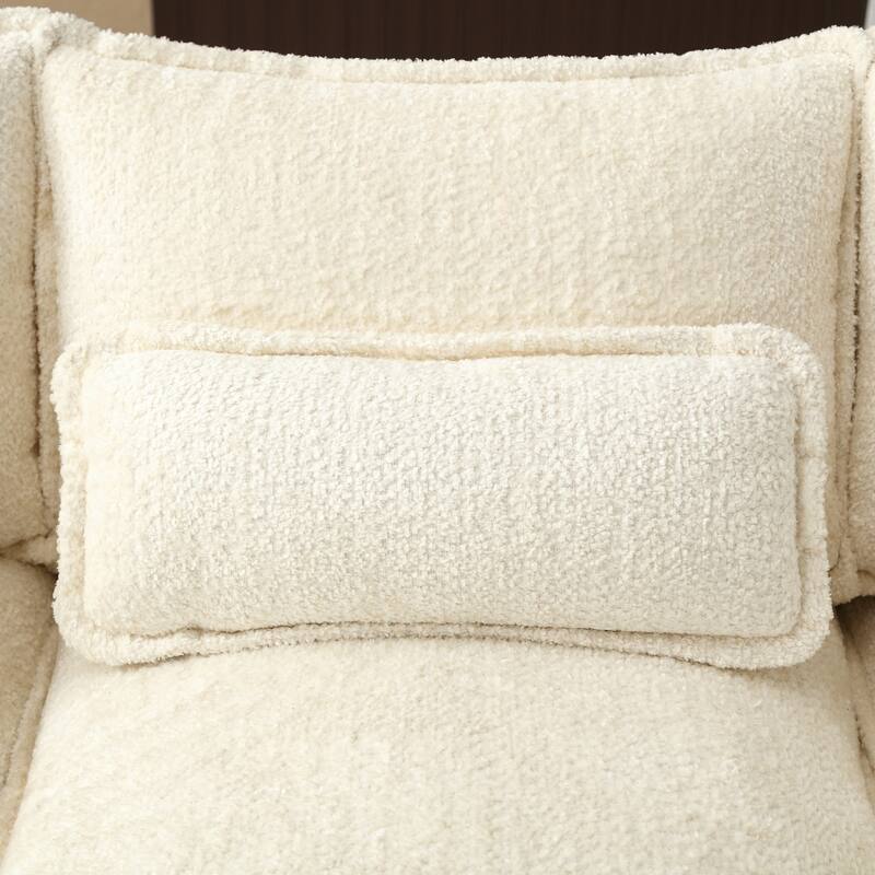 U Shaped Sectional Sofa,Modern Chenille Tufted Overstuffed Comfy Cloud 4 Seater Couch with Double Chaises & Pillows