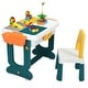 preview thumbnail 1 of 8, Gymax 5 in 1 Kids Activity Table Set w/ Chair Toddler Luggage Building - See Details Multi - See Details