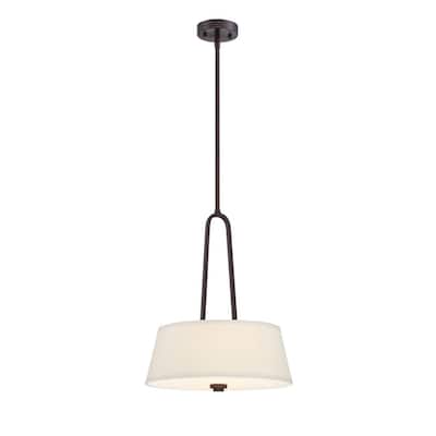 Designers Fountain Studio 15" Wide 2 Light Pendant with Off White