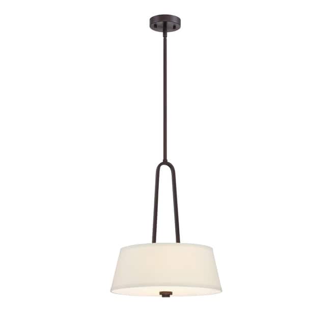 Designers Fountain Studio 15" Wide 2 Light Pendant with Off White