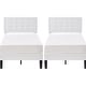 preview thumbnail 9 of 58, VECELO Tufted Upholstered Kids Bed with Adjustable Headboard,Twin Size Bed Set of 2