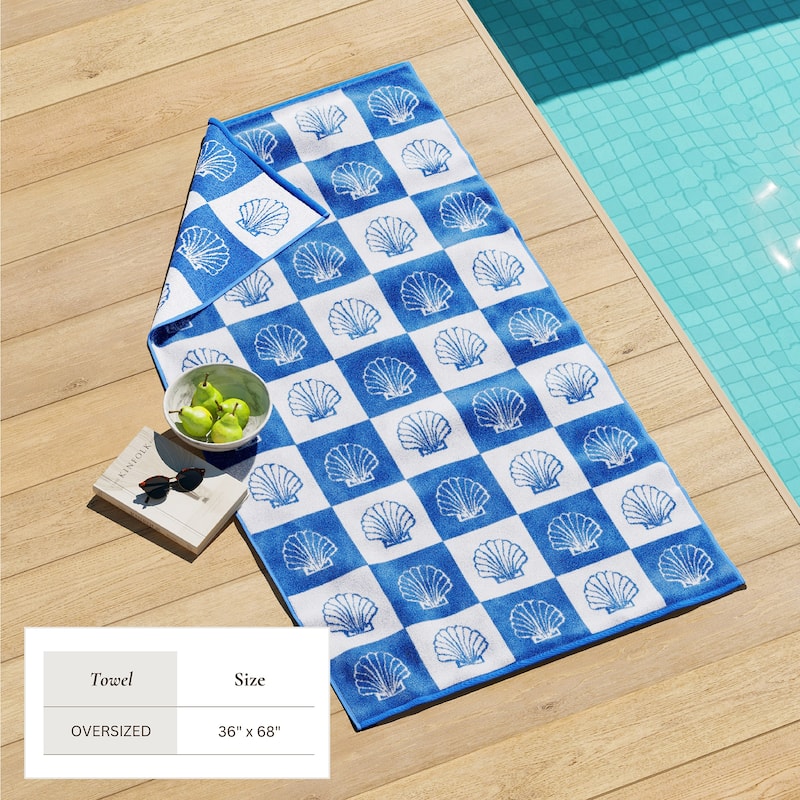 Linery & Co. 100% Cotton Oversized Summer Beach Towels