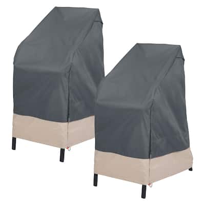 Modern Leisure® Renaissance Ultralite Stackable/High Back Bar Chair Cover, 2-Pack, 27"L x 27"W x 49"H, Gray