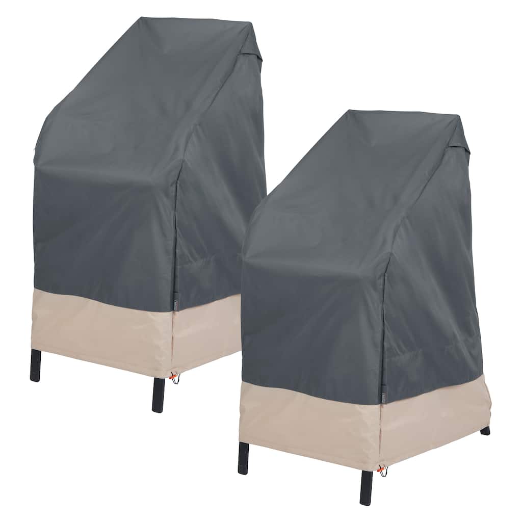 Modern Leisure® Renaissance Ultralite Stackable/High Back Bar Chair Cover, 2-Pack, 27"L x 27"W x 49"H, Gray