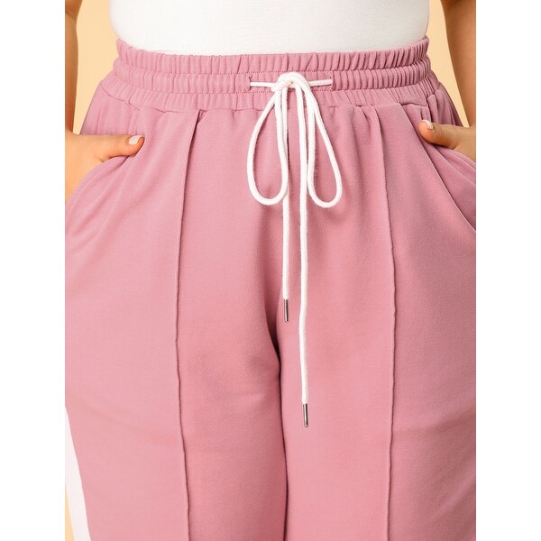 plus size pink sweatpants