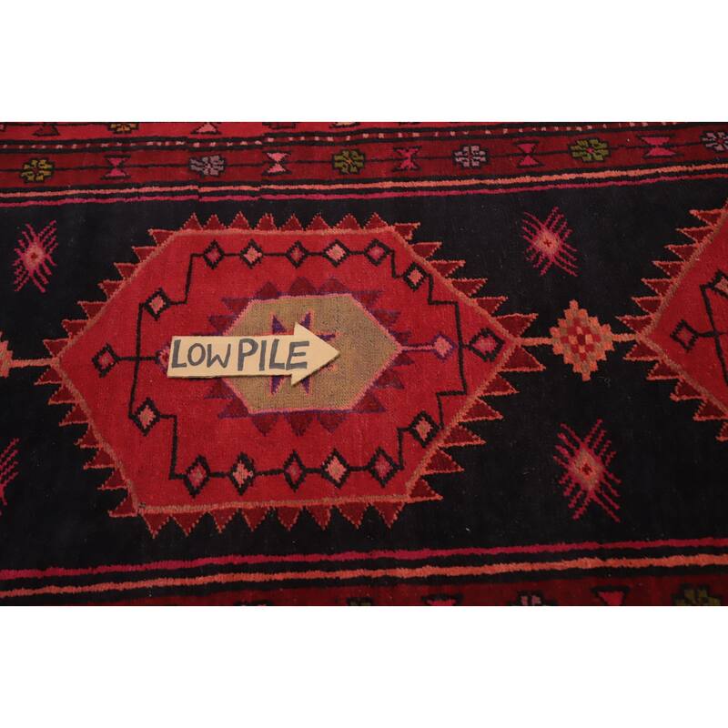 Hand Knotted Oriental 100% Wool Carpet Traditional Tribal Red Ardebil Runner Rug - 11' 3'' X 3' 5''