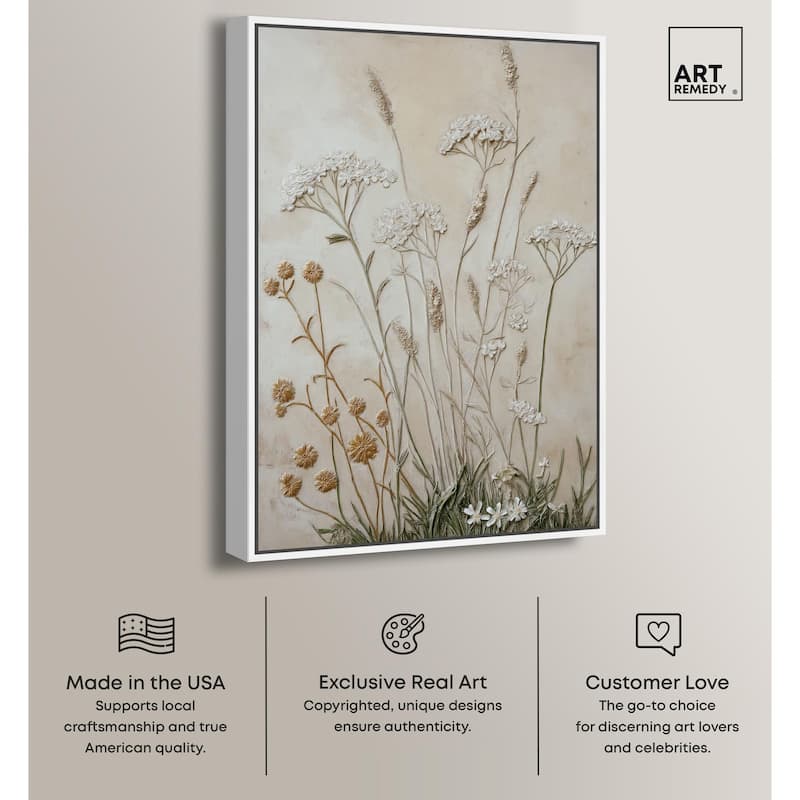 Plaster Petal Panorama Canvas by Art Remedy