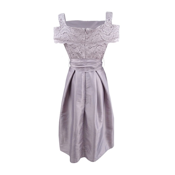 mauve fit and flare dress