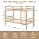 preview thumbnail 5 of 41, Twin Bunk Bed,Wooden,High Guardrail,Ladder,Kids Teens,Dorm Guest
