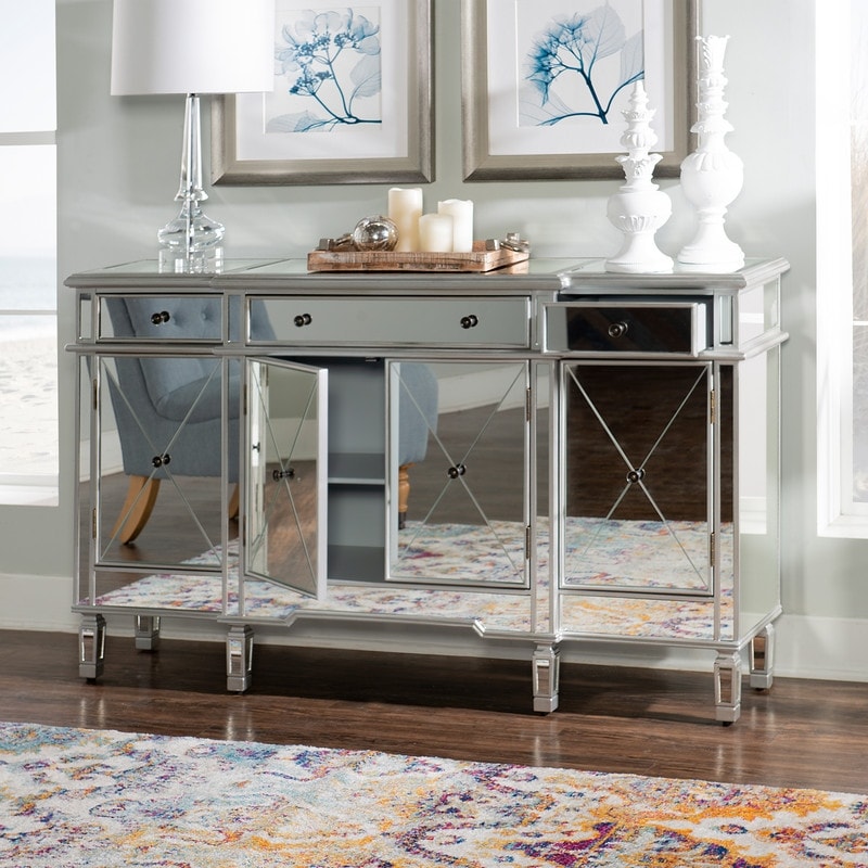 Pedro Mirrored Entryway Console Table - Bed Bath & Beyond - 36801805