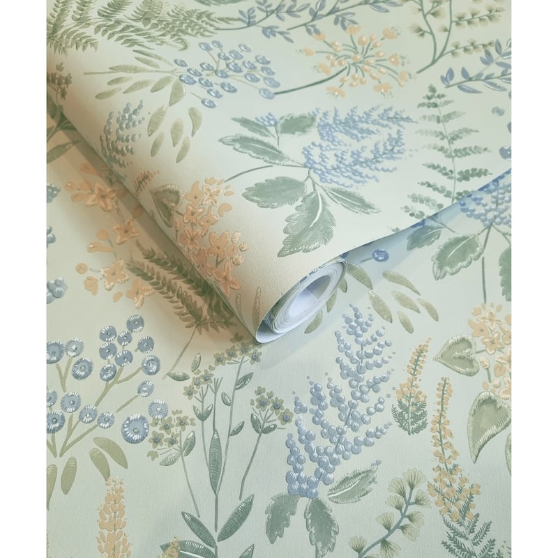 Floral Sprig Non-pasted Wallpaper – 396in x 20.8in