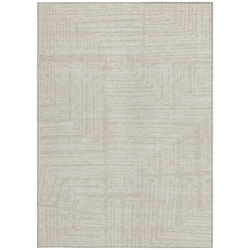 HomeRoots Geometric Transitional Rectangle Outdoor Rug