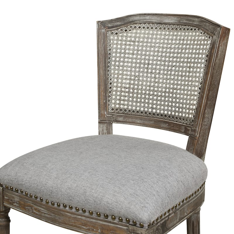 Rattan Wicker High Back Armless Counter Bar Stool