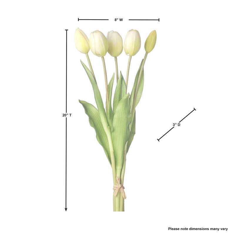 Plastic Soft Touch Tulip Bundlex5 15.25"