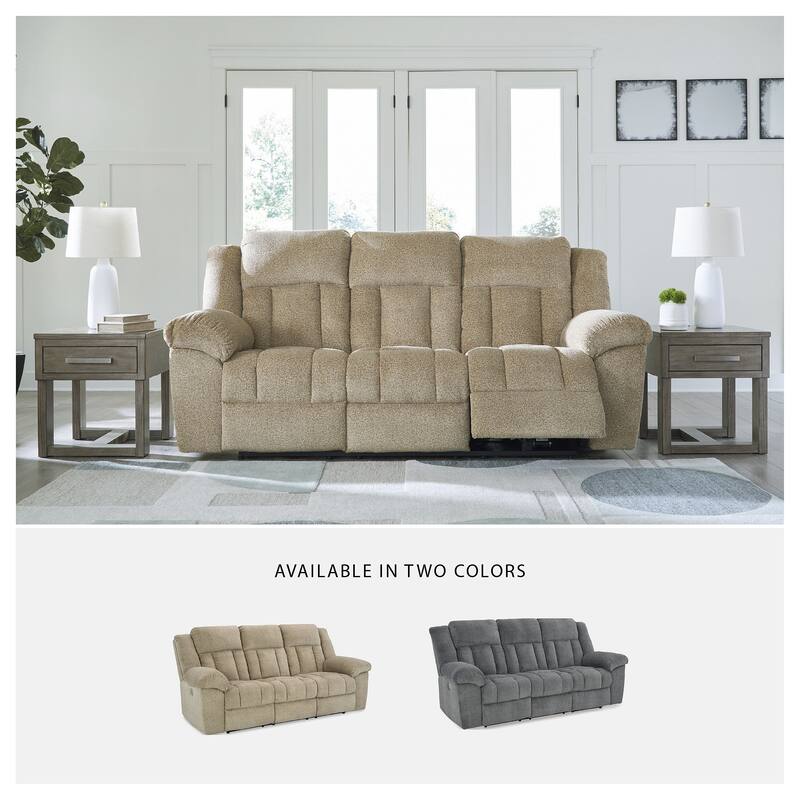 Signature Design by Ashley Tip-Off Power Reclining Sofa - 91"W x 42"D x 45"H