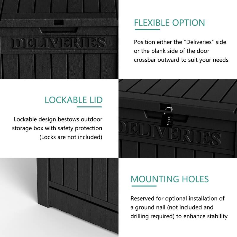 Momei Outdoor Lockable Waterproof Parcel & Storage Box
