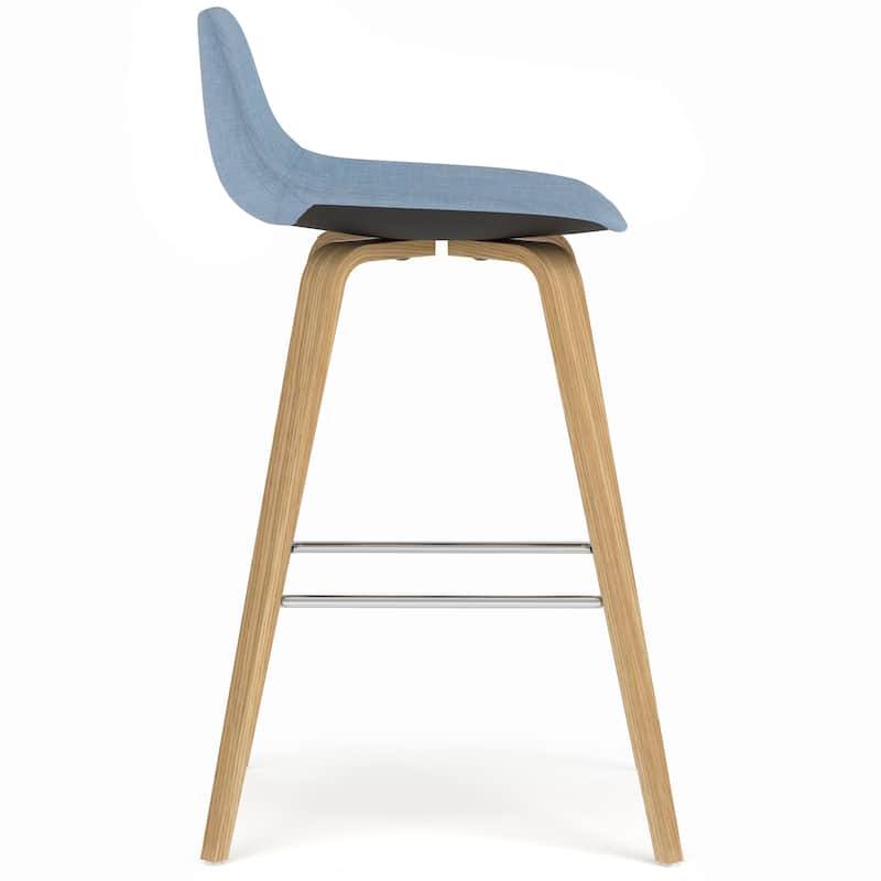 WYNDENHALL Cacey Mid Century Modern Bentwood Counter Height Stool (Set of 2) - 20.7'' x 21.1'' x 36.6
