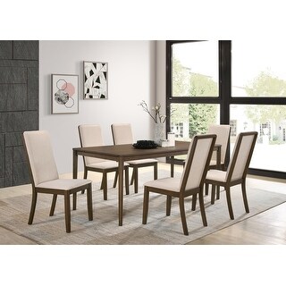Breckenridge Medium Walnut and Latte 7-piece Rectangular Dining Set