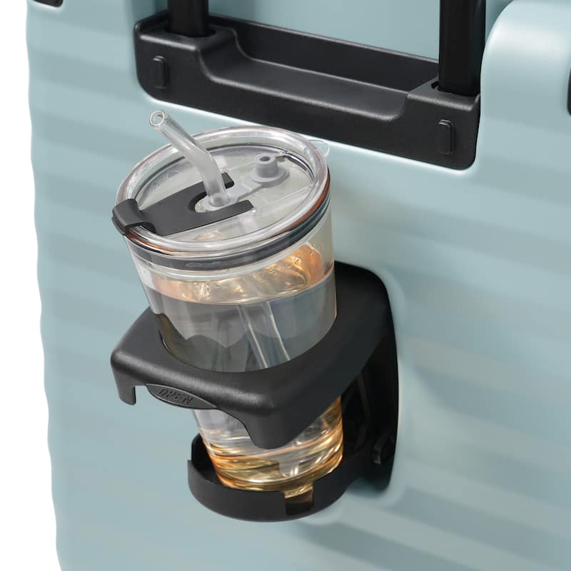 5 Piece ABS Hardside Lightweight Expandable Carry on Suitcase with Spinner Wheels TSA Lock USB Port Cup Holder and Toiletry Bag