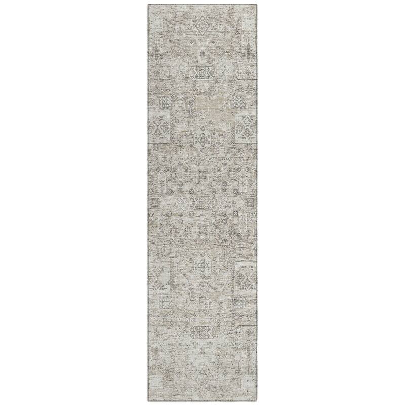 Machine Washable Indoor/ Outdoor Chantille Traditional Vintage Rug