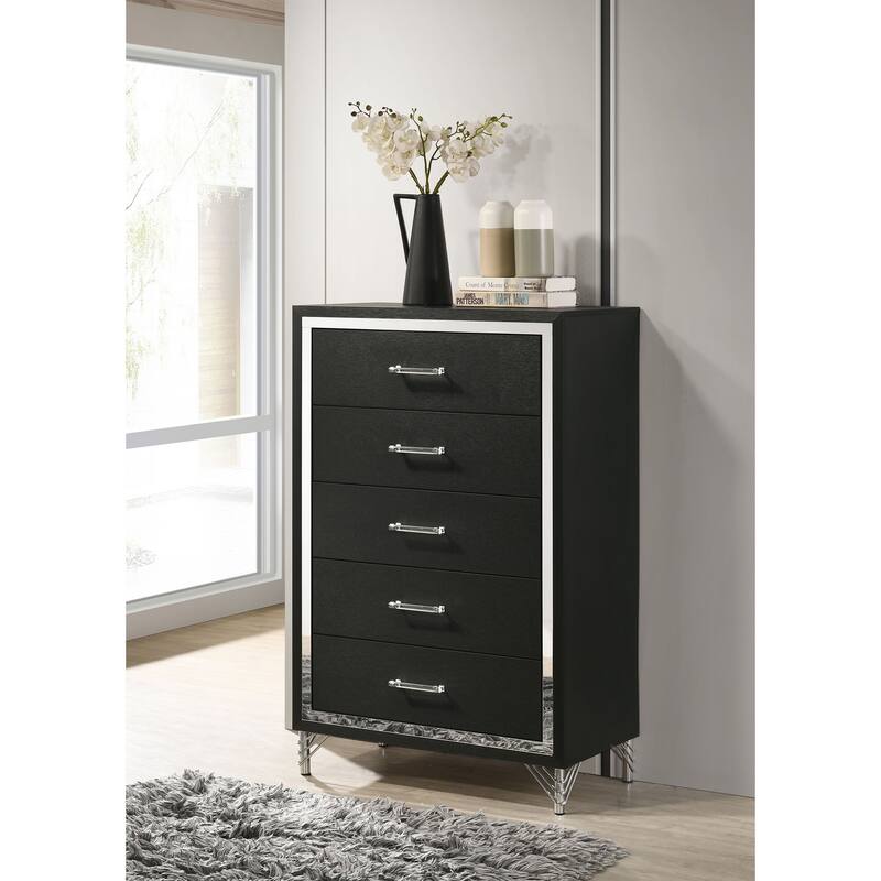 Lucia Modern Classic 5-drawer Bedroom Chest of Drawers White