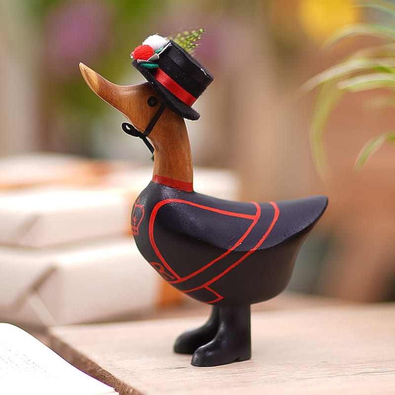 Novica Handmade Yeomen Warder Duck Wood Figurine