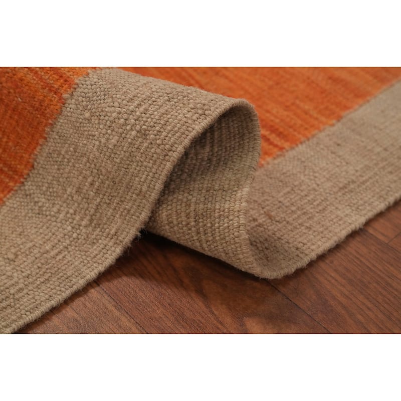 Hand Woven Southwestern Wool Beige Geometric Area Rug - 12' 10'' X 10' 3''