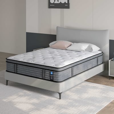14 inch Firm Euro Top Hybrid Memory Foam Mattress with Cooling Gel
