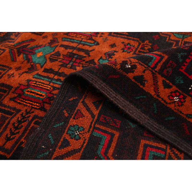 ECARPETGALLERY Hand-knotted Teimani Black, Coral Wool Rug - 3'6 x 6'2